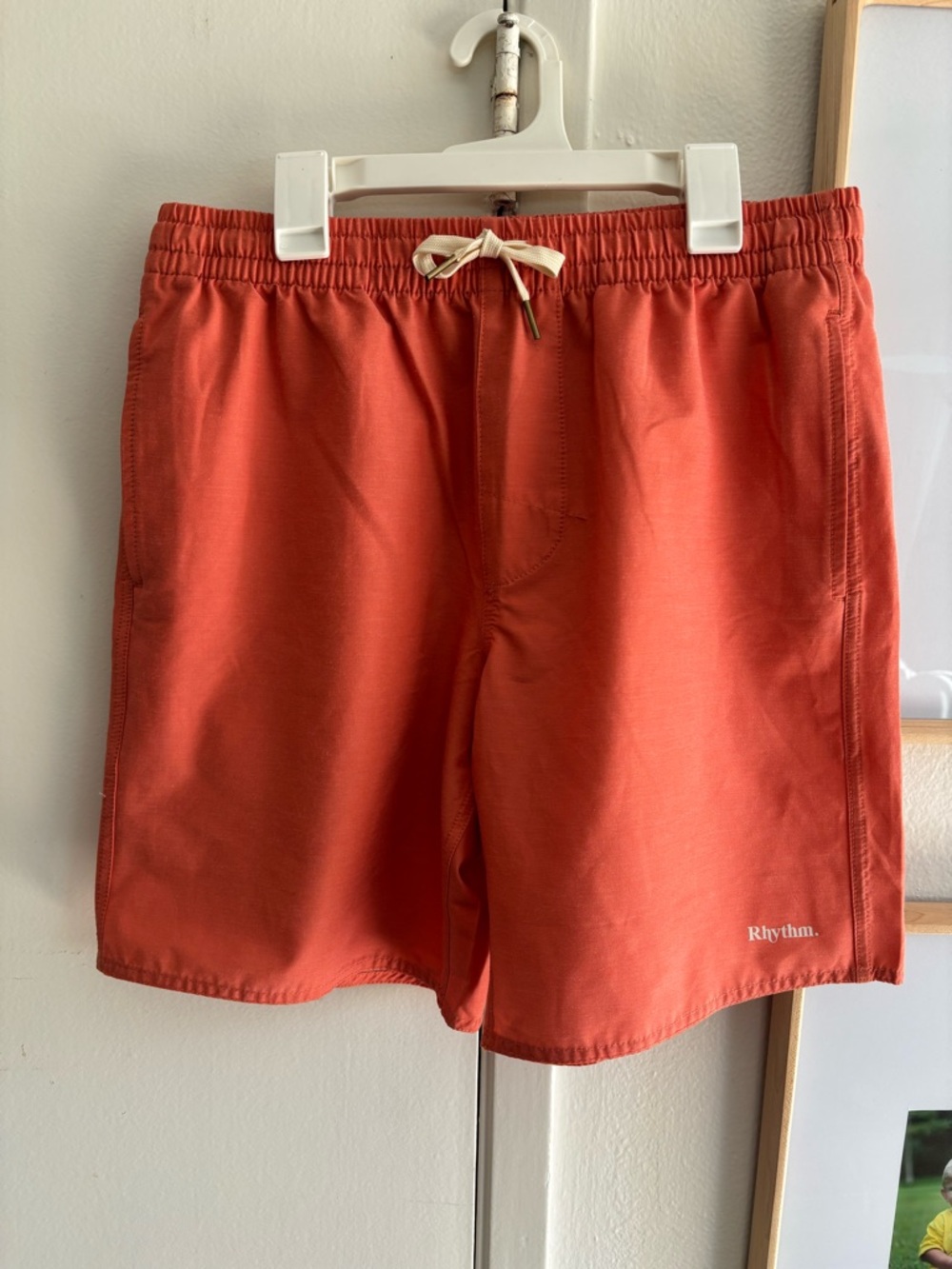 Brand New Rhythm. Men’s Orange Swim Trunks